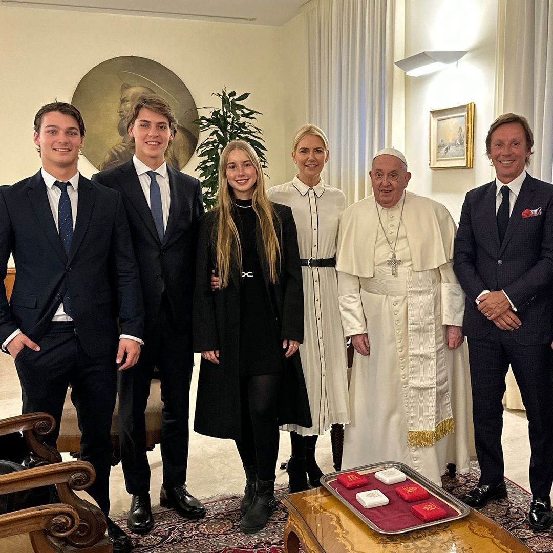 El encuentro de Valeria Mazza y su familia con el Papa: 'Mucha charla, risas y anécdotas'