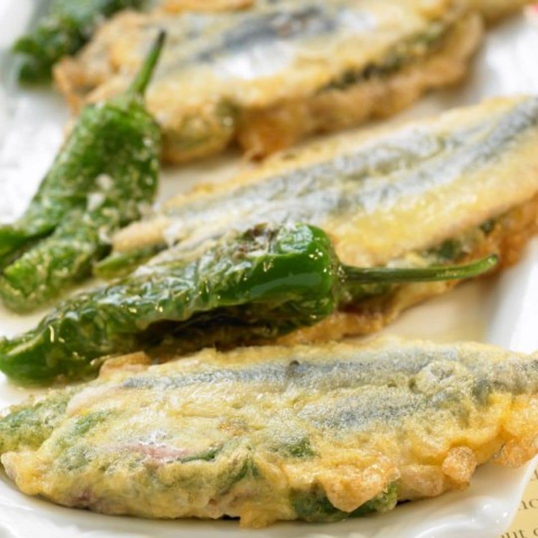 Anchoas rellenas rebozadas