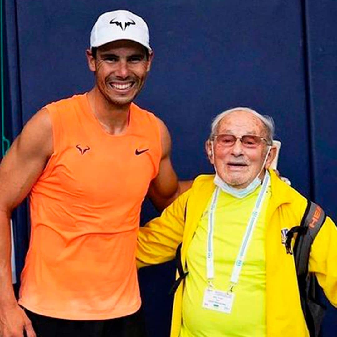 Rafa Nadal cumple el sueño de un tenista de 97 años, que está en el Libro Guinness de los Récords