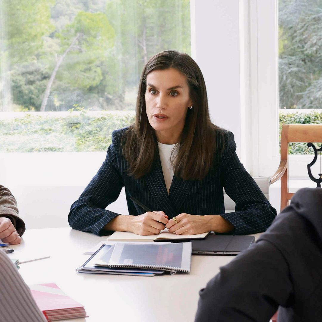 La reina Letizia en una reunión