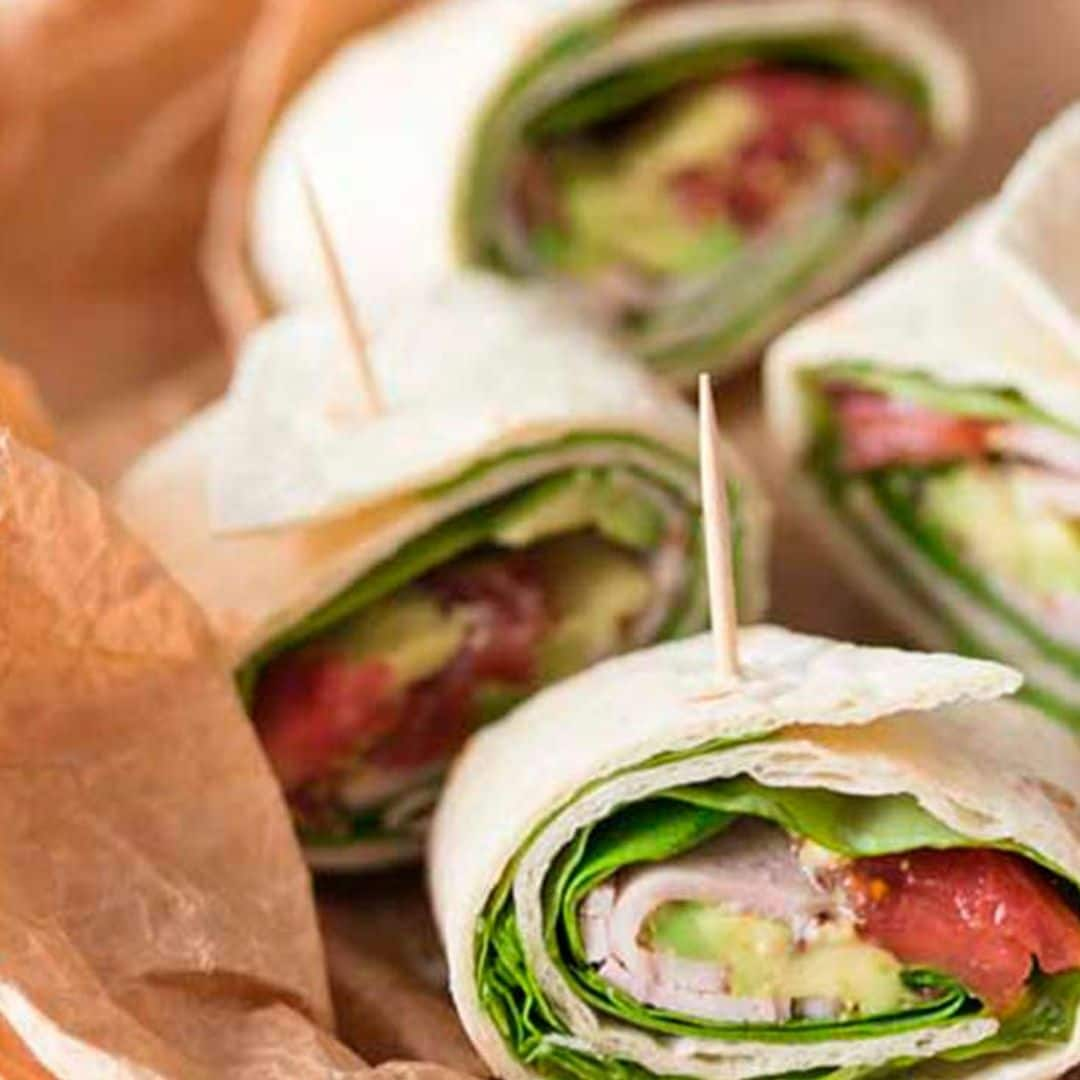 'Wrap' vegetal con pavo y aguacate