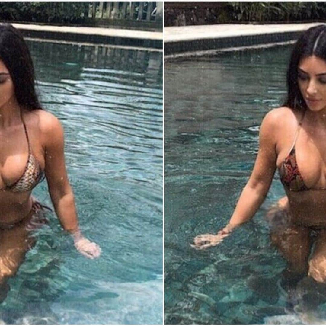 Recrea tu momento Kim Kardashian con estos bikinis triangulares