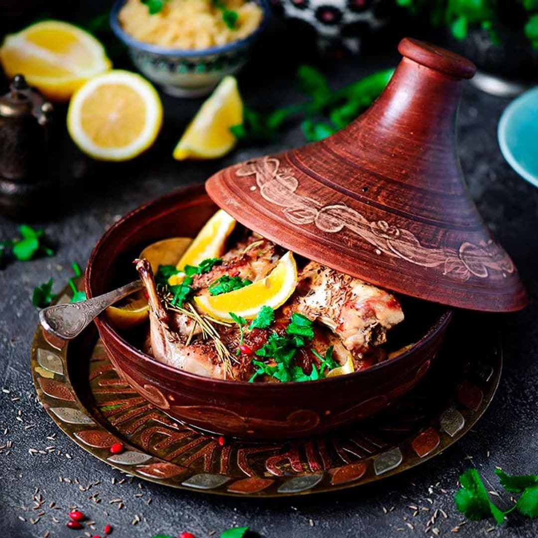 Tajine de conejo con limón y granada