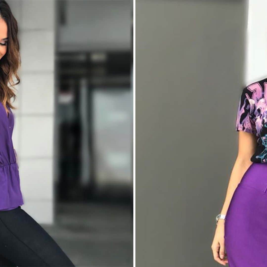 Karla Martinez acertó: ¡el violeta está de moda! mira cómo llevarlo