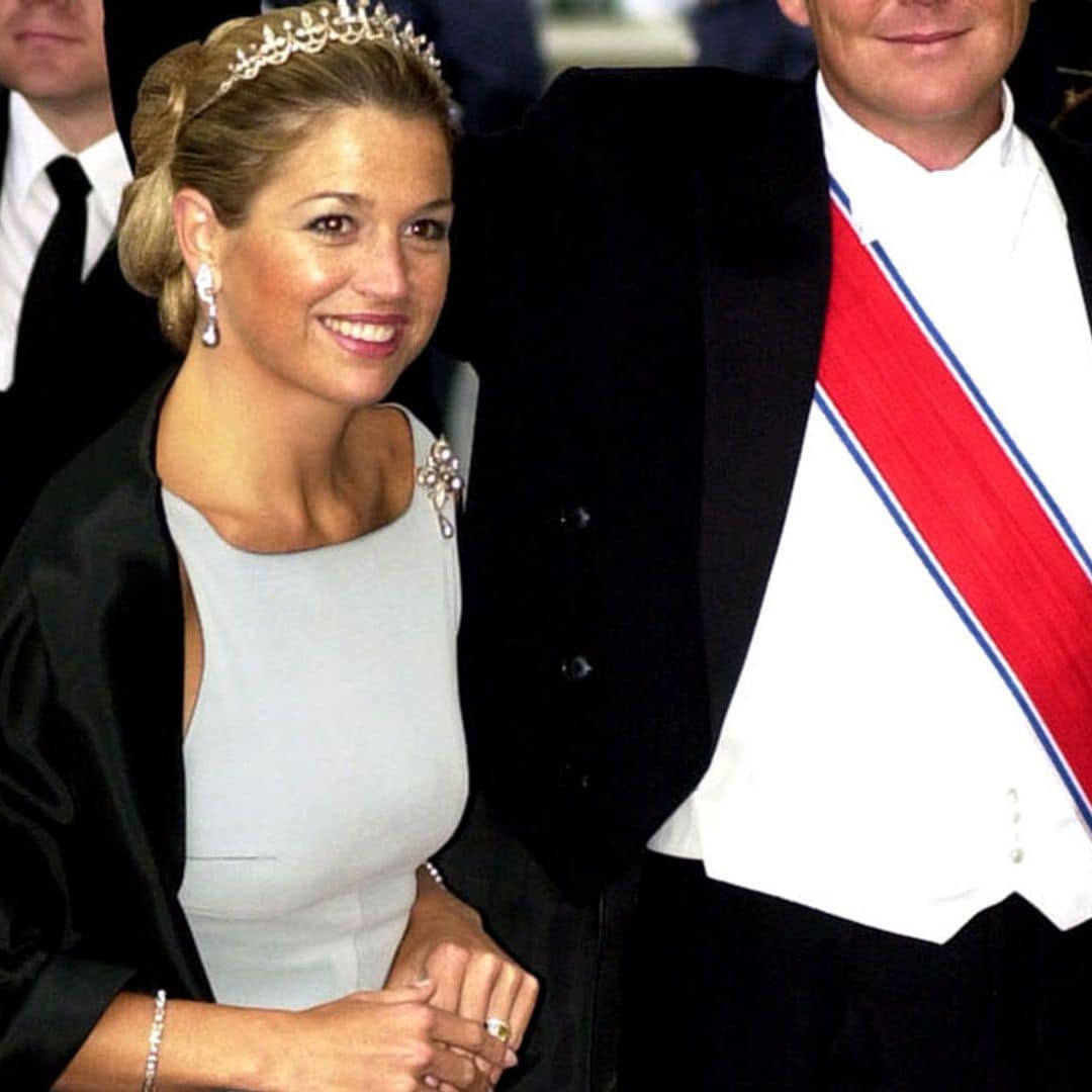 El debut de Máxima de Holanda ante la realeza con vestido liso y calzado plano 20 años atrás