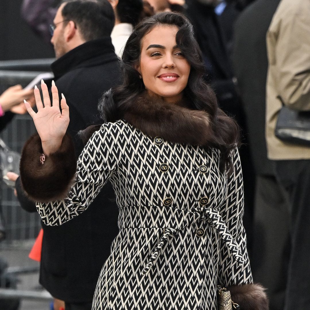 Georgina Rodriguez arriving at Valentino show during Paris Fashion Week in Paris, France on March 9, 2025