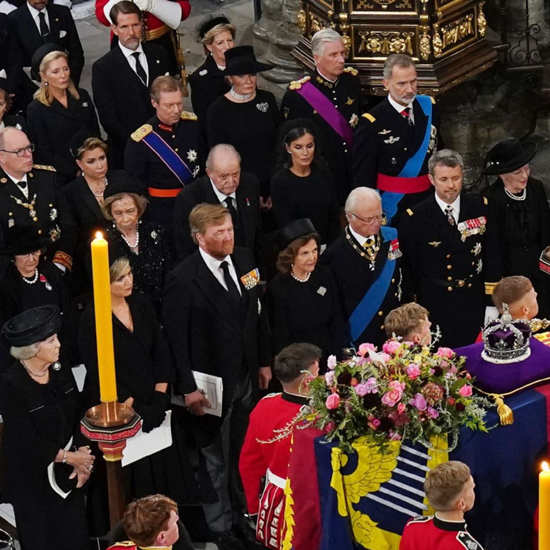 Foto a foto: 22 casas reales arropan a los Windsor en el funeral de la reina Isabel