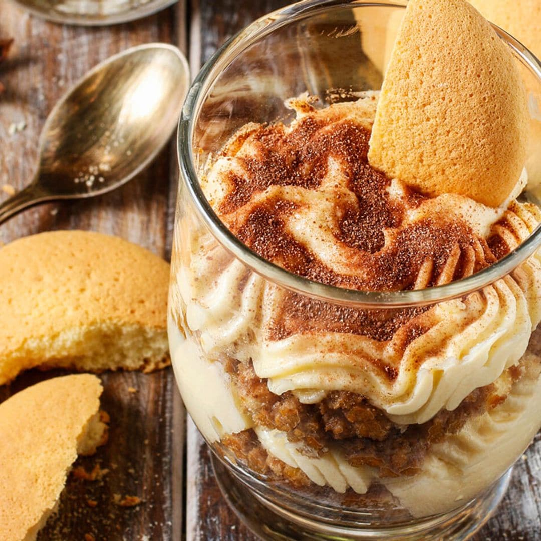 Tiramisú con galletas de mantequilla