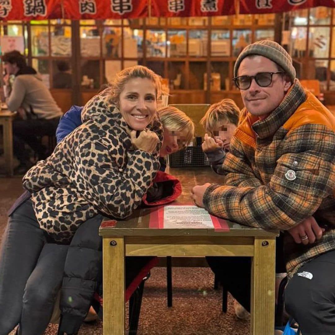 Las imágenes del viaje familiar de Elsa Pataky y Chris Hemsworth a Japón, rodeados de nieve ¡y con un fan de Thor!