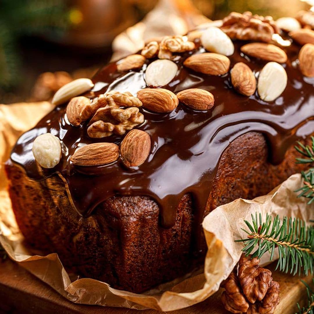 Pan de jengibre y chocolate con frutos secos