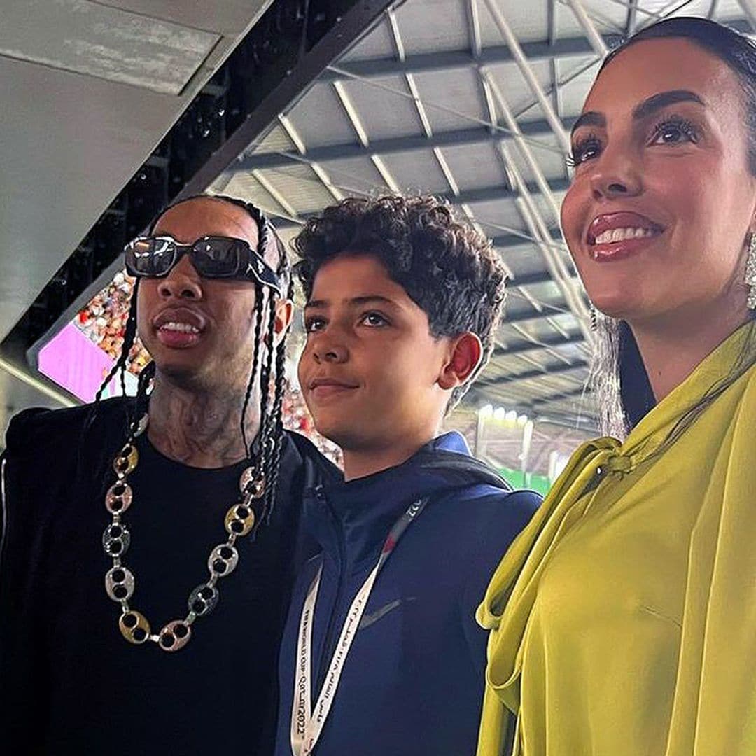 El curioso encuentro de Georgina Rodríguez con Tyga, ex de Kylie Jenner, en el agridulce partido de Portugal