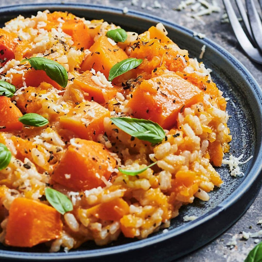 'Risotto' de boniato con albahaca