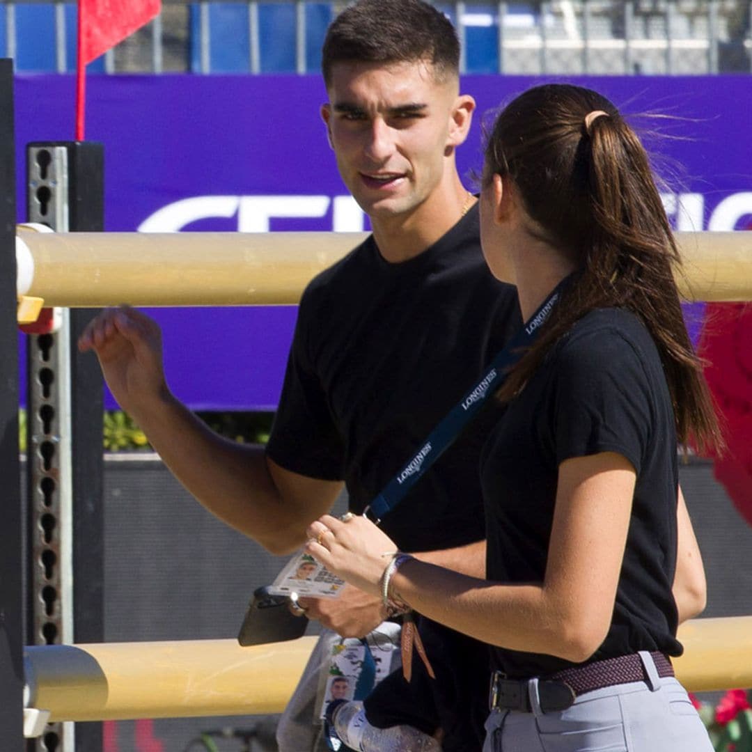 Sira Martínez y Ferrán Torres no se pierden la gran final del Concurso de Saltos Internacional de Barcelona