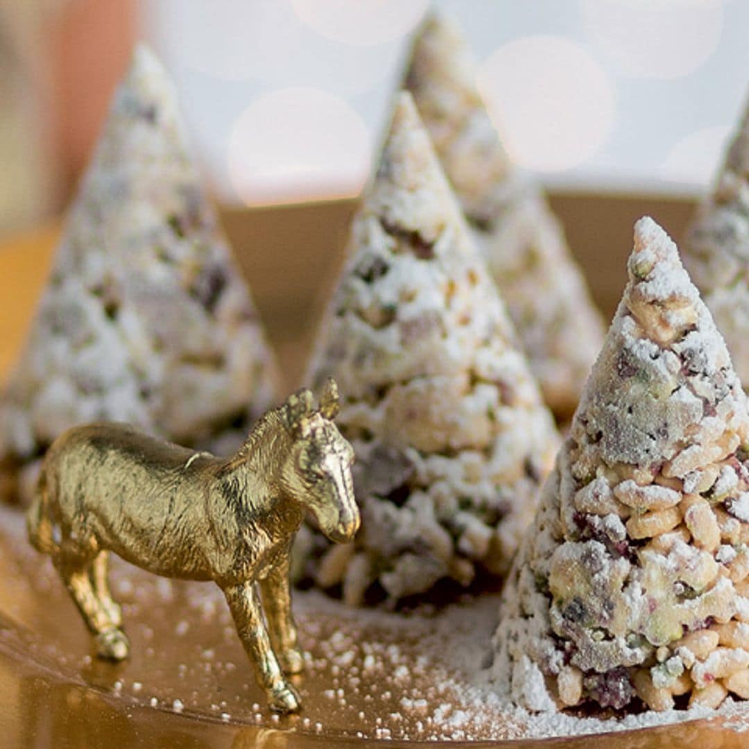 Dulces con forma de árbol de Navidad