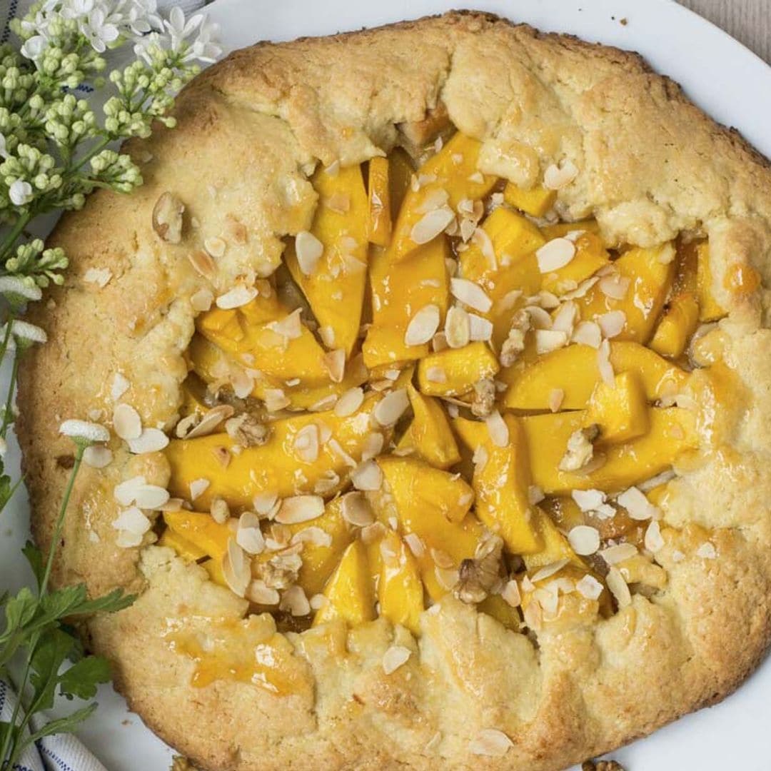 'Galette' de mango con mascarpone y frutos secos