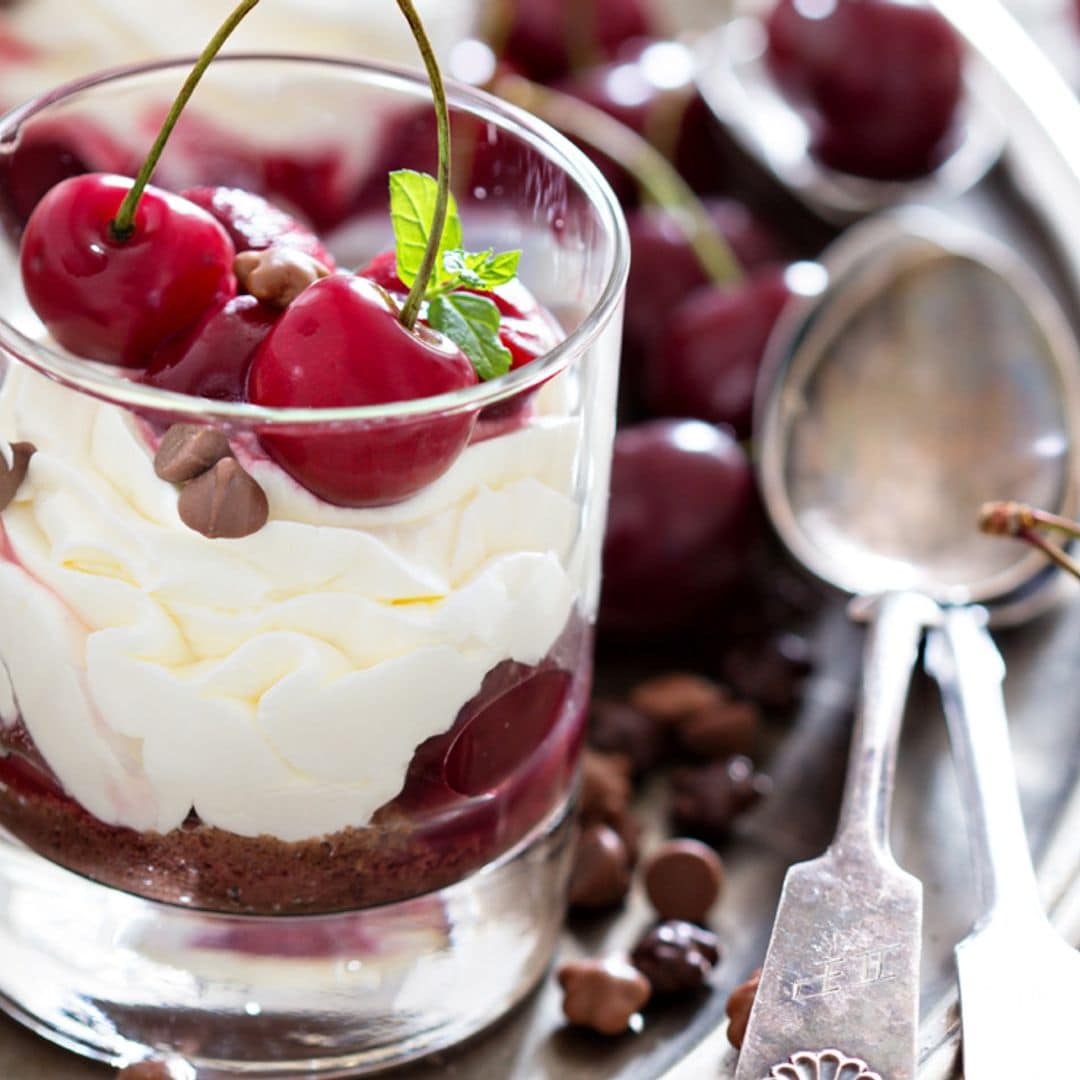 Postre de cerezas y mascarpone