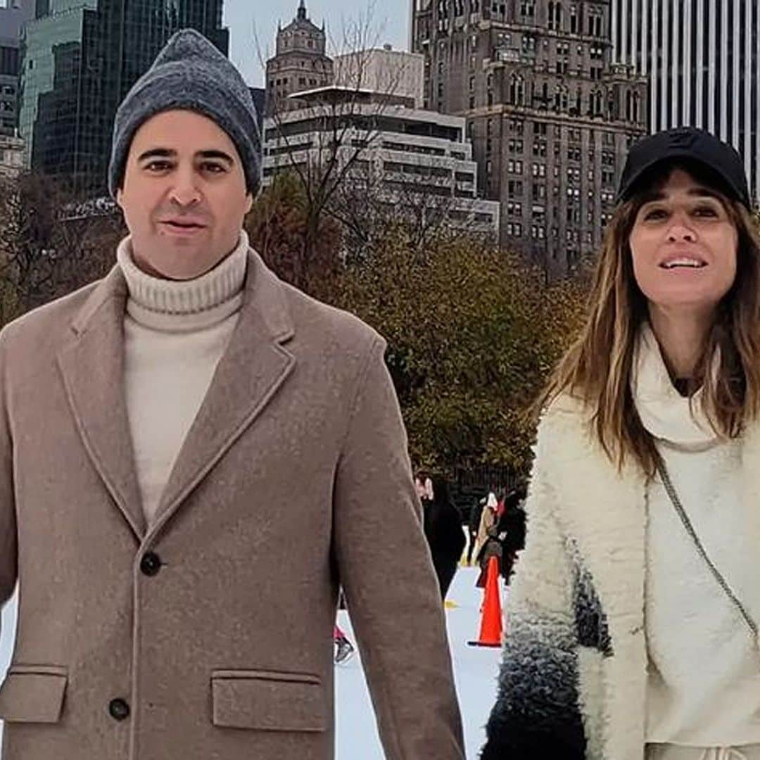 Patinar sobre hielo, paseos por Central Park... el romántico viaje de Isabel Jiménez y su marido a Nueva York