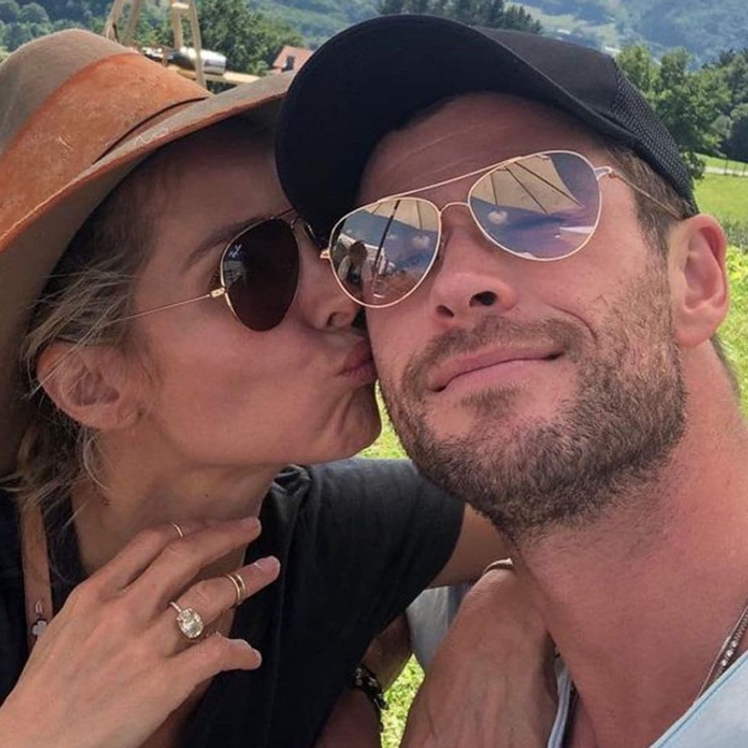 La divertida felicitación de Chris Hemsworth: un beso de Elsa Pataky… pero no con quien crees