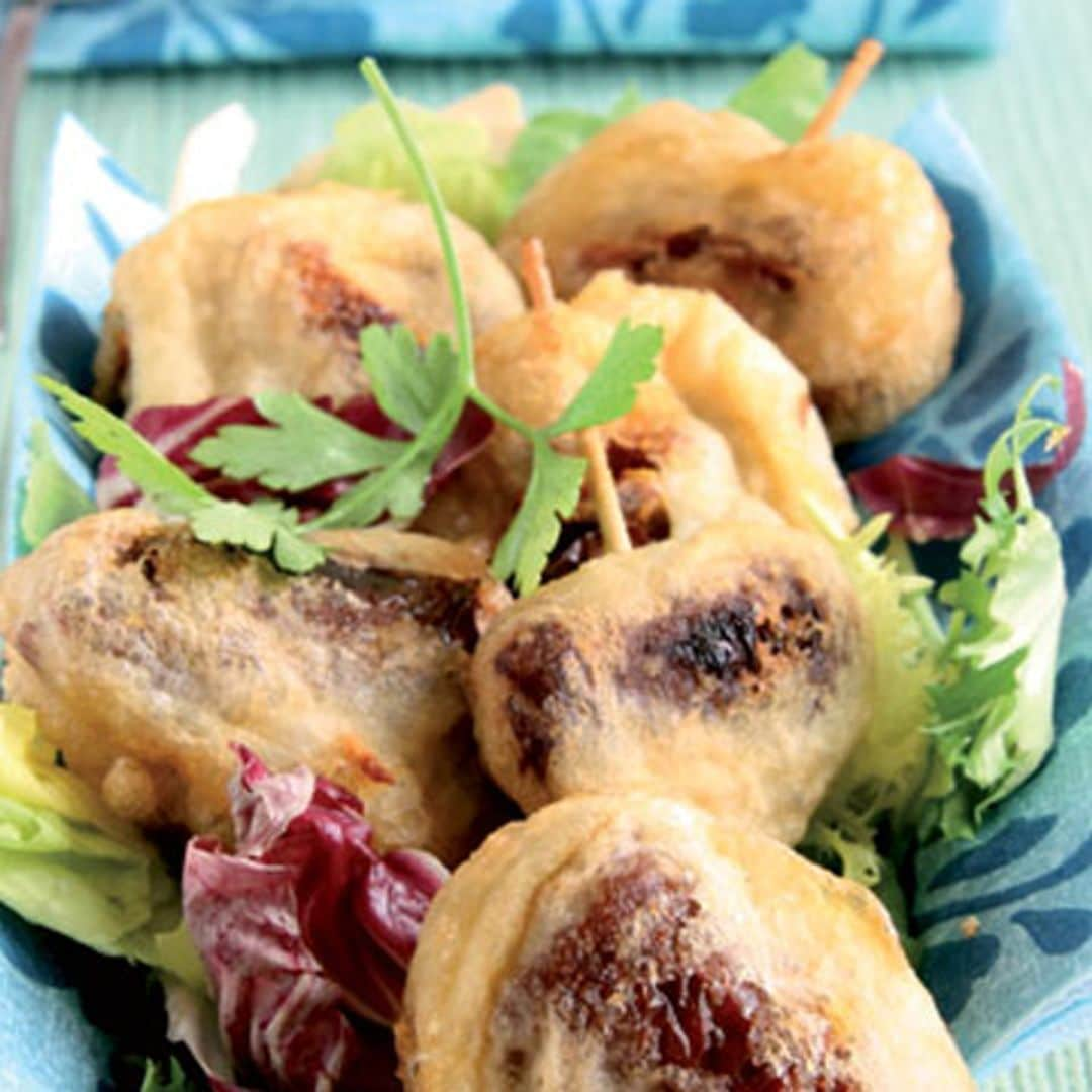 Bocaditos de tomate en tempura