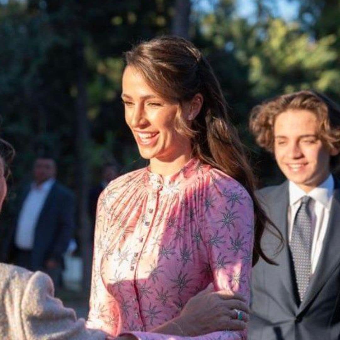 El vestido español que la princesa Rajwa ha llevado en su último look de invitada