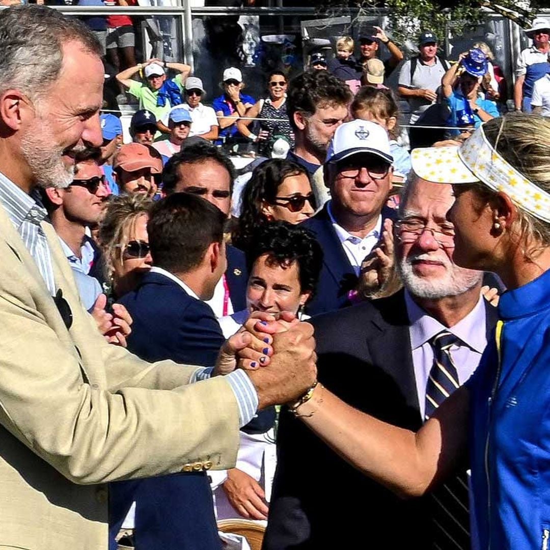 El Rey disfruta en Málaga del mayor torneo mundial de golf femenino, con la presencia de Pau Gasol y su hija Ellie