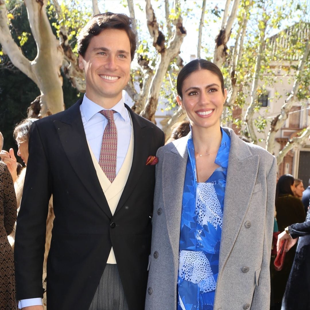 Ana Cristina Portillo y Santiago Camacho en la boda de Carlos Camacho Rodríguez y Miriam Gálvez Rodríguez-Vizcaíno 