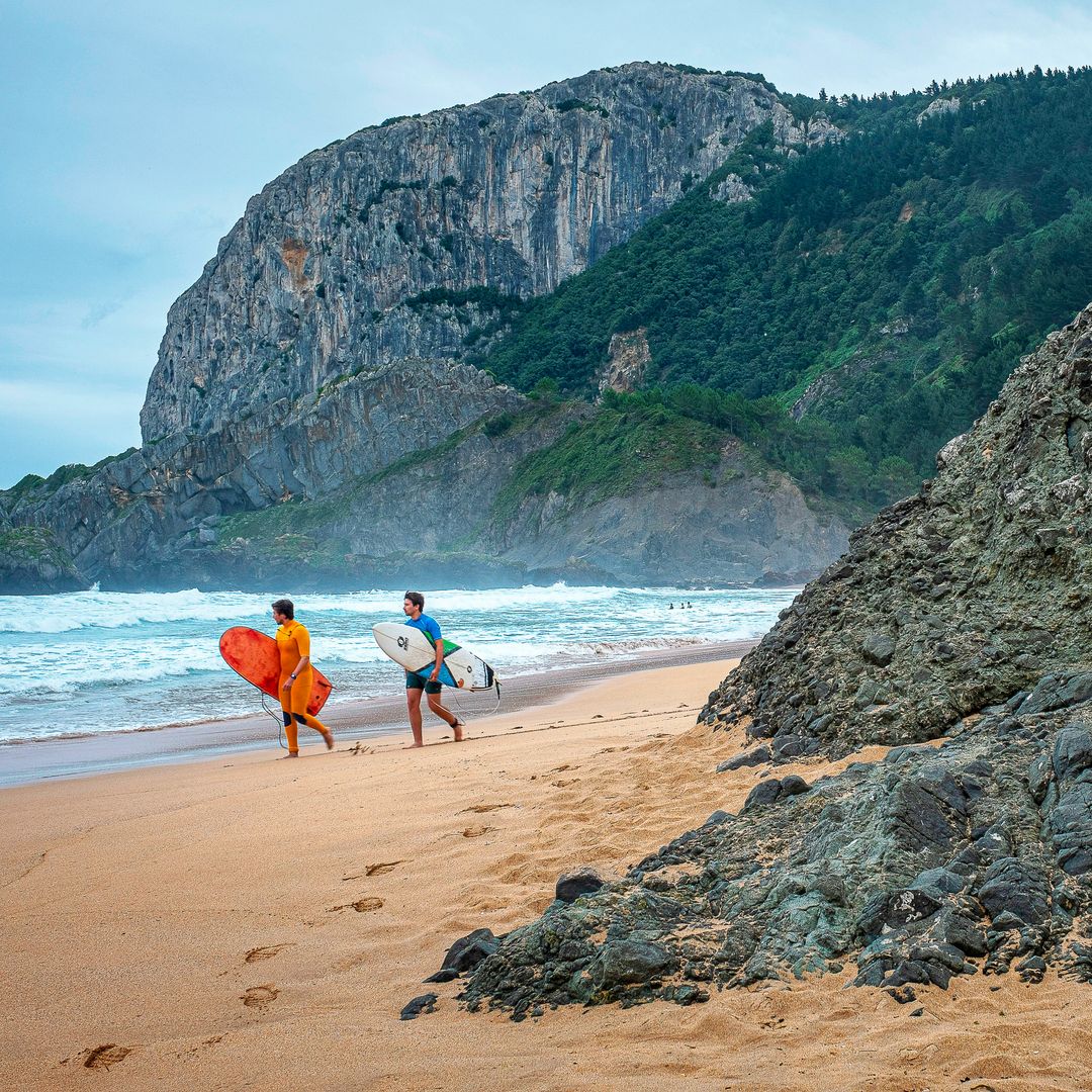 Playa de Laga en la Reserva de la Biosfera de Urdaibai, Vizcaya, País Vasco