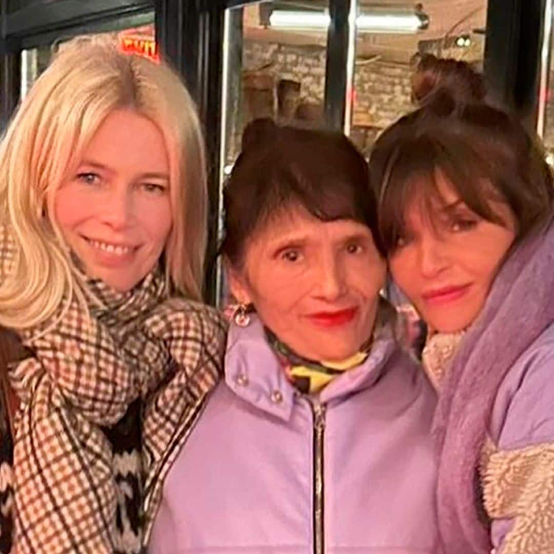 La 'top models' Claudia Schiffer y Helena Christensen se van de cena por Nueva York