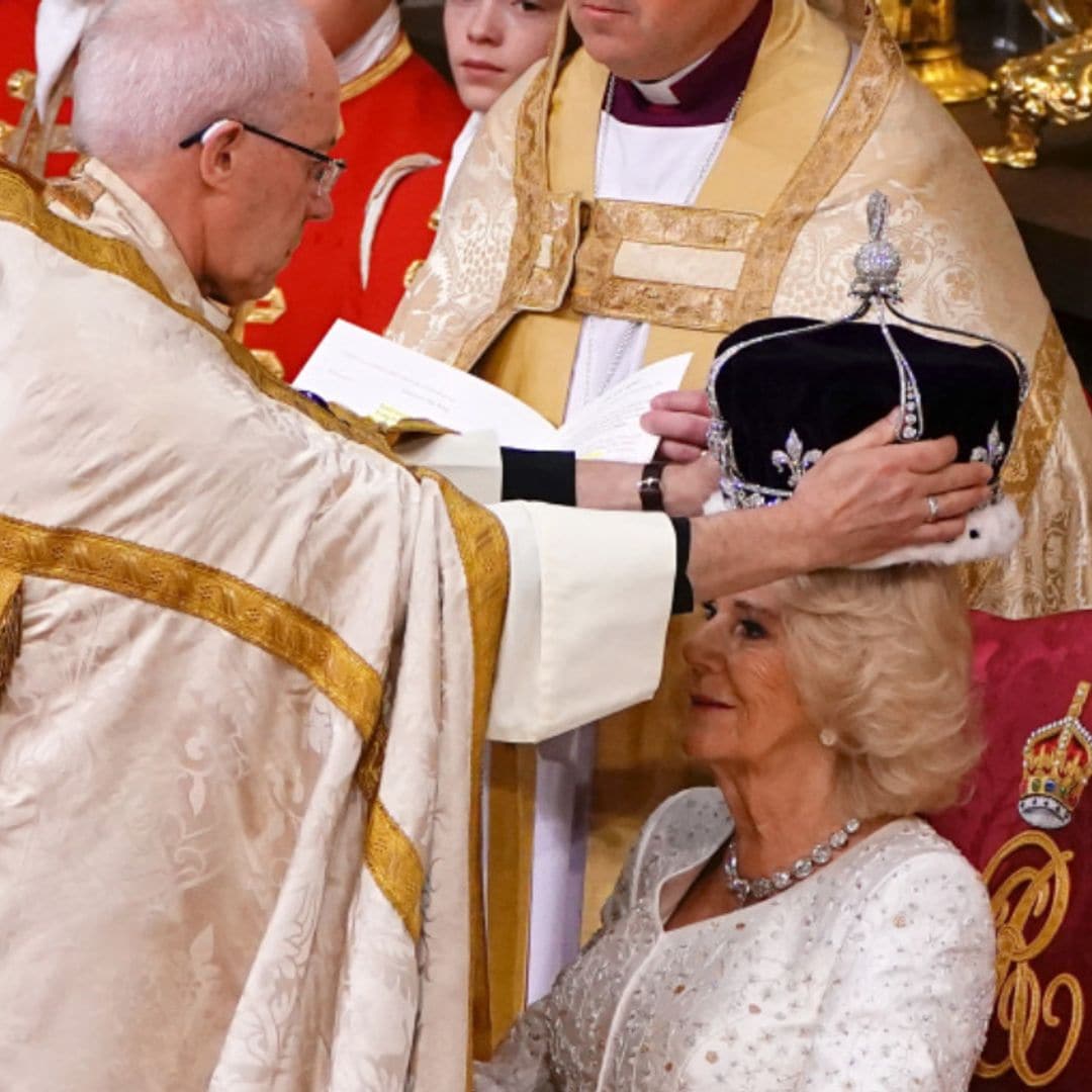 Muy nerviosa y visiblemente emocionada: todos los gestos de la coronación de la reina Camilla