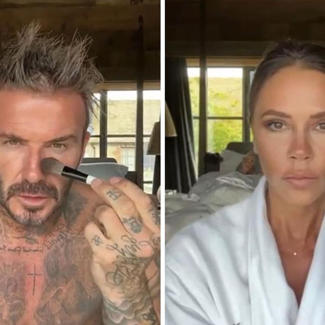 David Beckham se luce imitando el tutorial de maquillaje de Victoria, ¡y tienes que verlo!