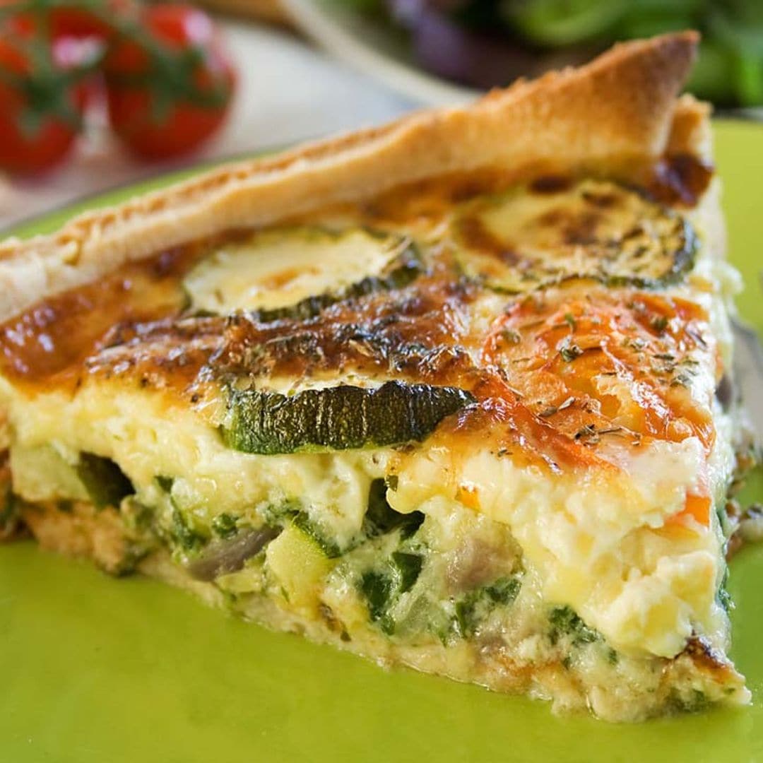 Quiche de calabacín y champiñón