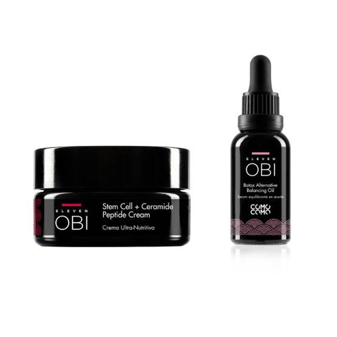 Stem Cell + Ceramide Peptide Cream y Botox Alternative Balancing Oil Serum, de Eleven Obi