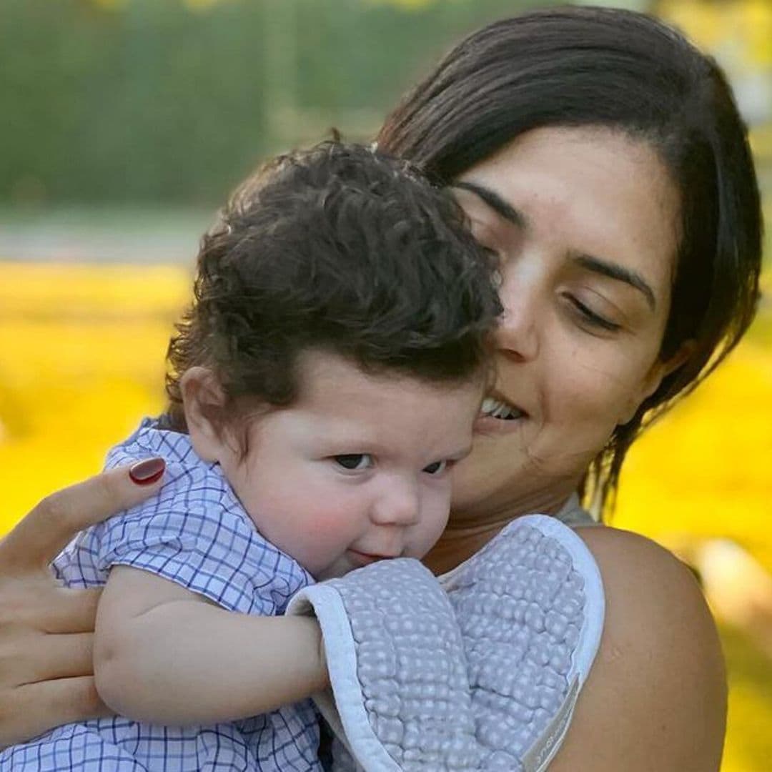 Francisca Lachapel logró hacer reír a su bebé ¡con una visita muy especial!