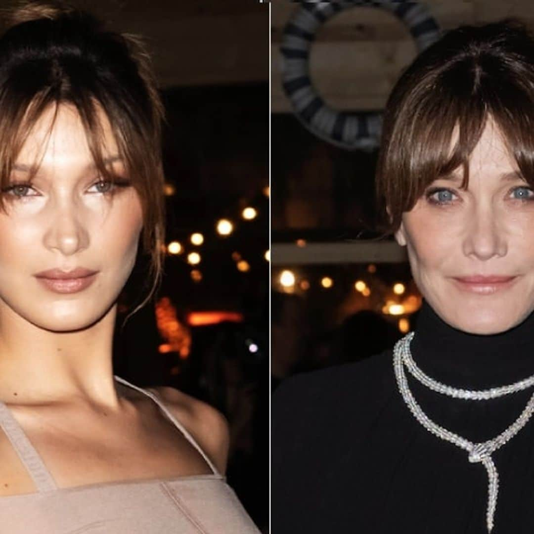 ¡Idénticas! La foto que demuestra que Carla Bruni y Bella Hadid son una misma