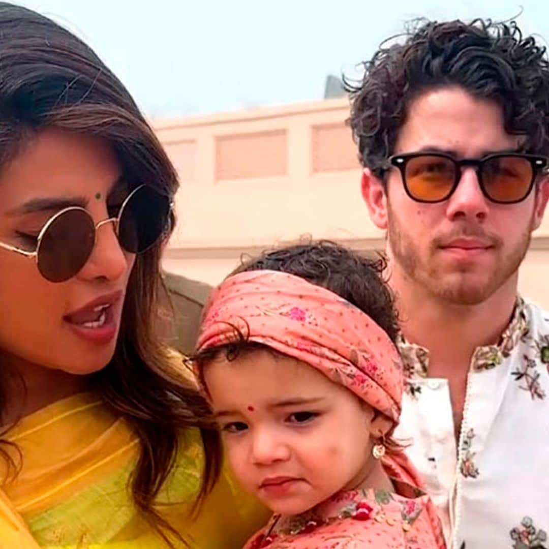 Las espectaculares imágenes de Priyanka Chopra y Nick Jonas con su hija de 2 años en la India