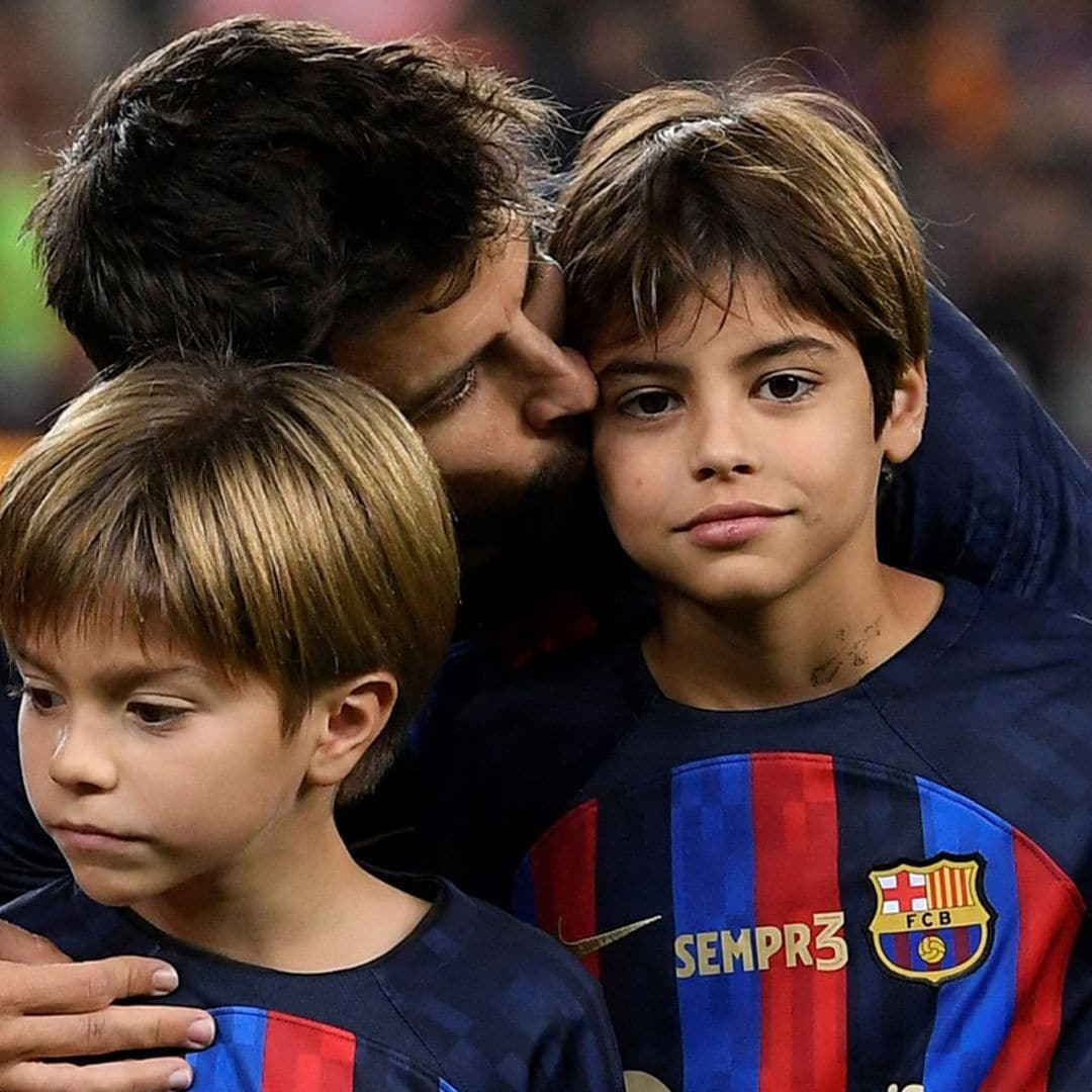 Gerard Piqué, arropado por sus hijos en su gran noche de despedida del fútbol