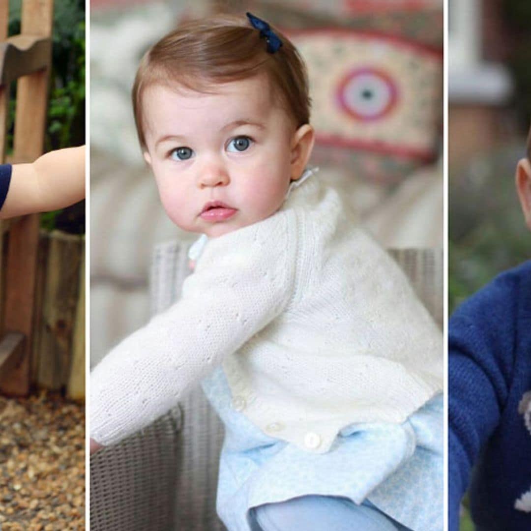 La similitud en las fotos del primer cumpleaños de Louis, Charlotte y George de Cambridge