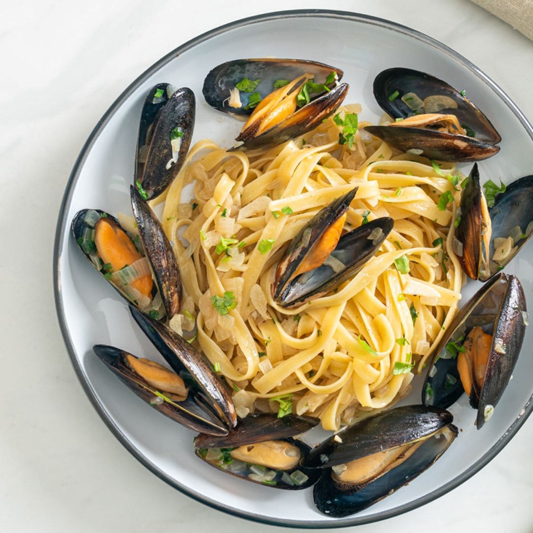 'Fettuccine' con mejillones