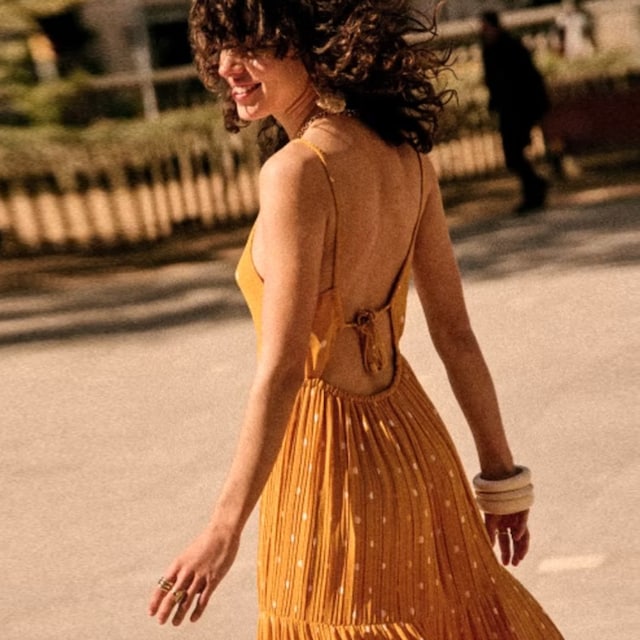 sezane vestido amarillo