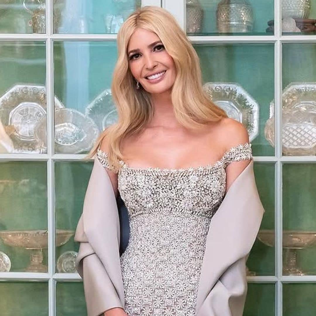 Ivanka Trump deslumbra con un vestido de cristales y perlas en vísperas de la toma de posesión de su padre