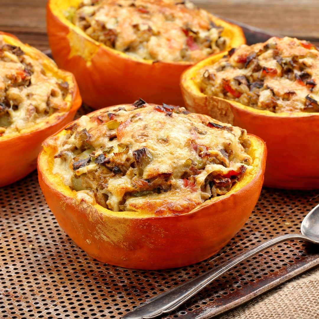 Calabazas rellenas con carne y setas: el sabor del otoño