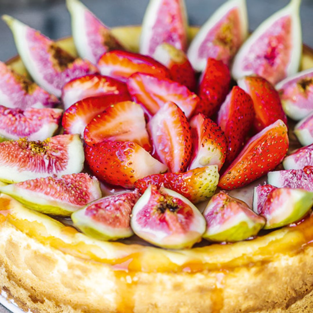 Tarta de queso de cabra con higos