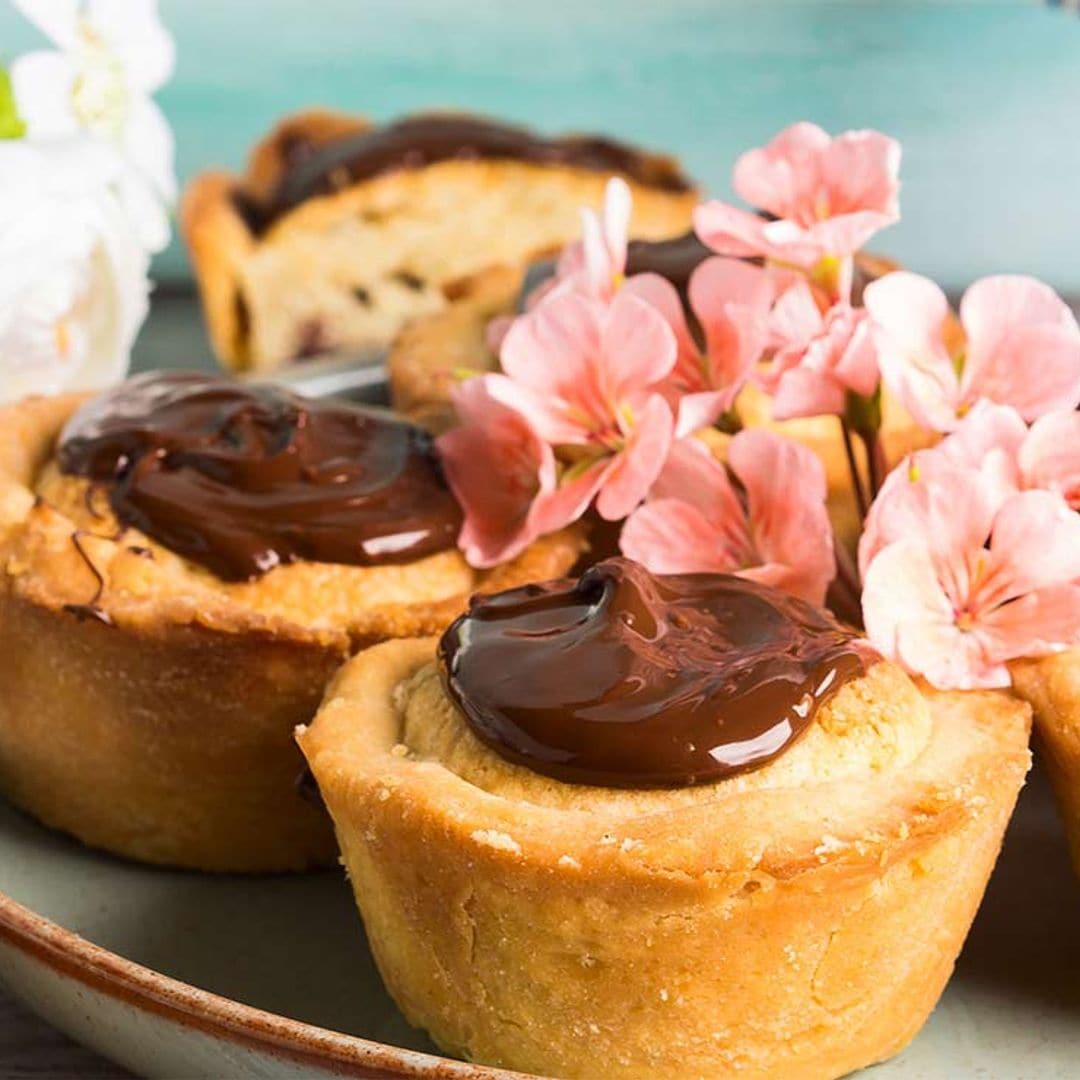 Tartaletas de franchipán con chocolate