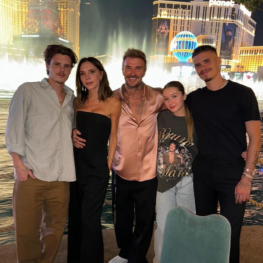 La familia Beckham en las Vegas