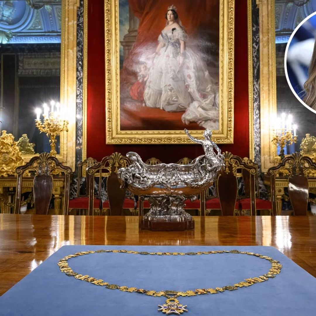 Todos los simbolismos y mensajes que esconde el collar de Carlos III que va a recibir la princesa de Asturias