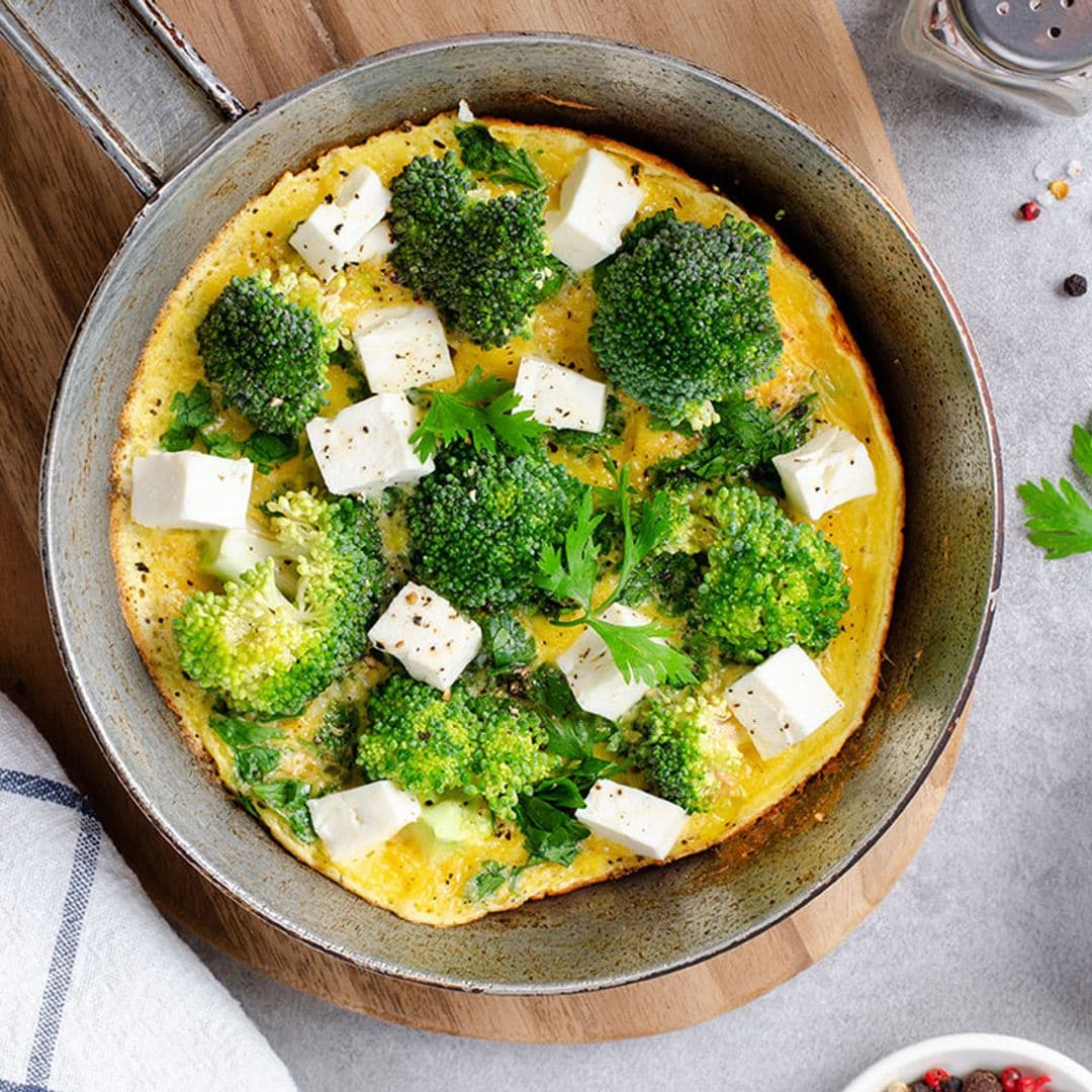 'Frittata' de brócoli y queso feta