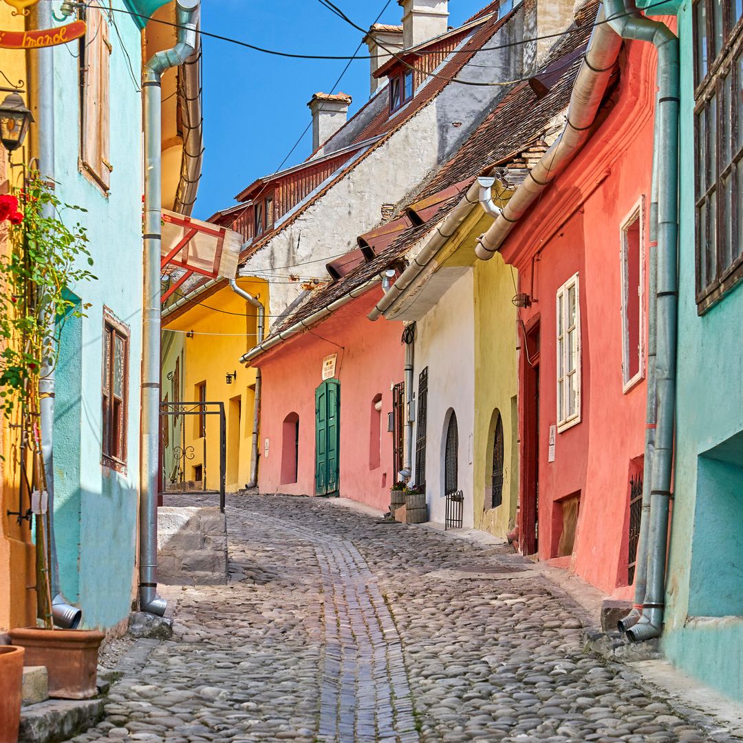 Casco antiguo de Sighisoara, Transilvania, Rumanía