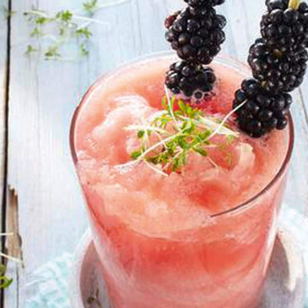 Granizado de moras con brotes verdes