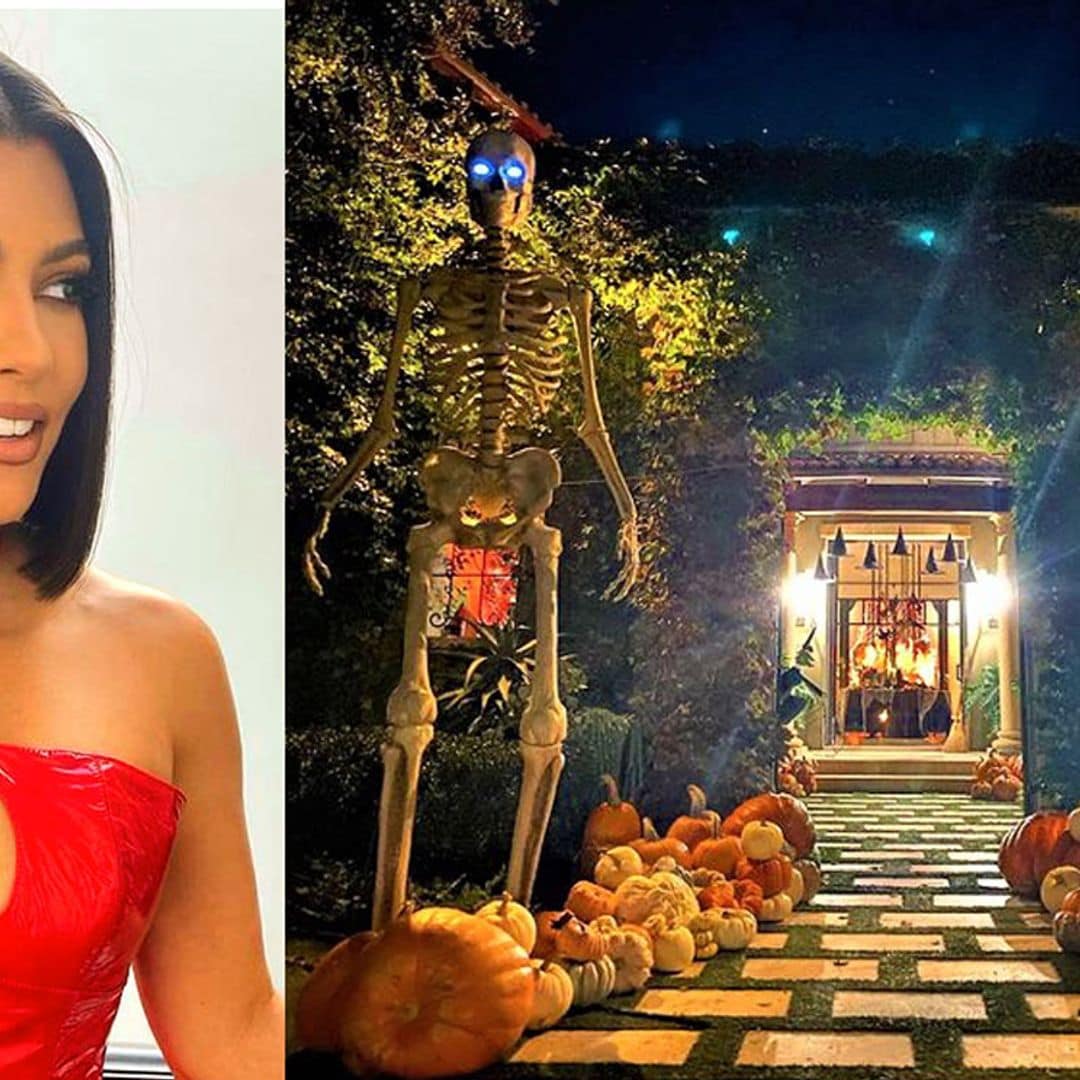 ¡De película! La impresionante decoración de Halloween de Kourtney Kardashian en su mansión