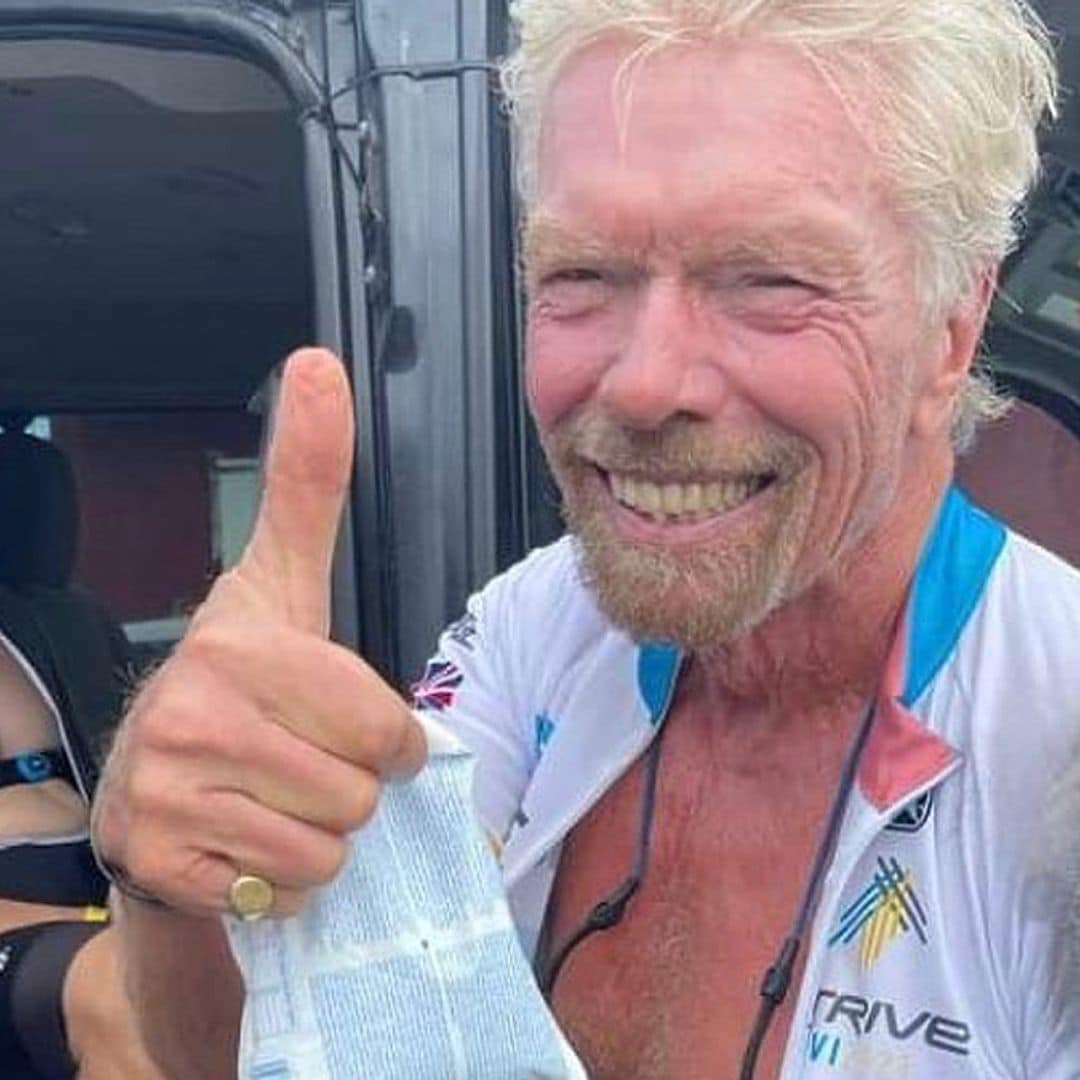 Las imágenes del aparatoso accidente en bicicleta de Richard Branson a sus 71 años